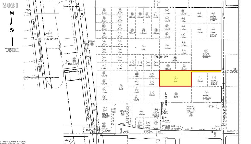 Ave G-12 near Division St, Lancaster, CA à vendre - Plan cadastral – Image 2 sur 2