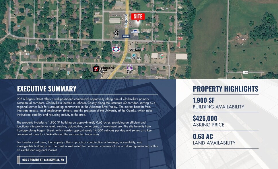 905 S Rogers St, Clarksville, AR à vendre - Photo de l’immeuble – Image 3 sur 5