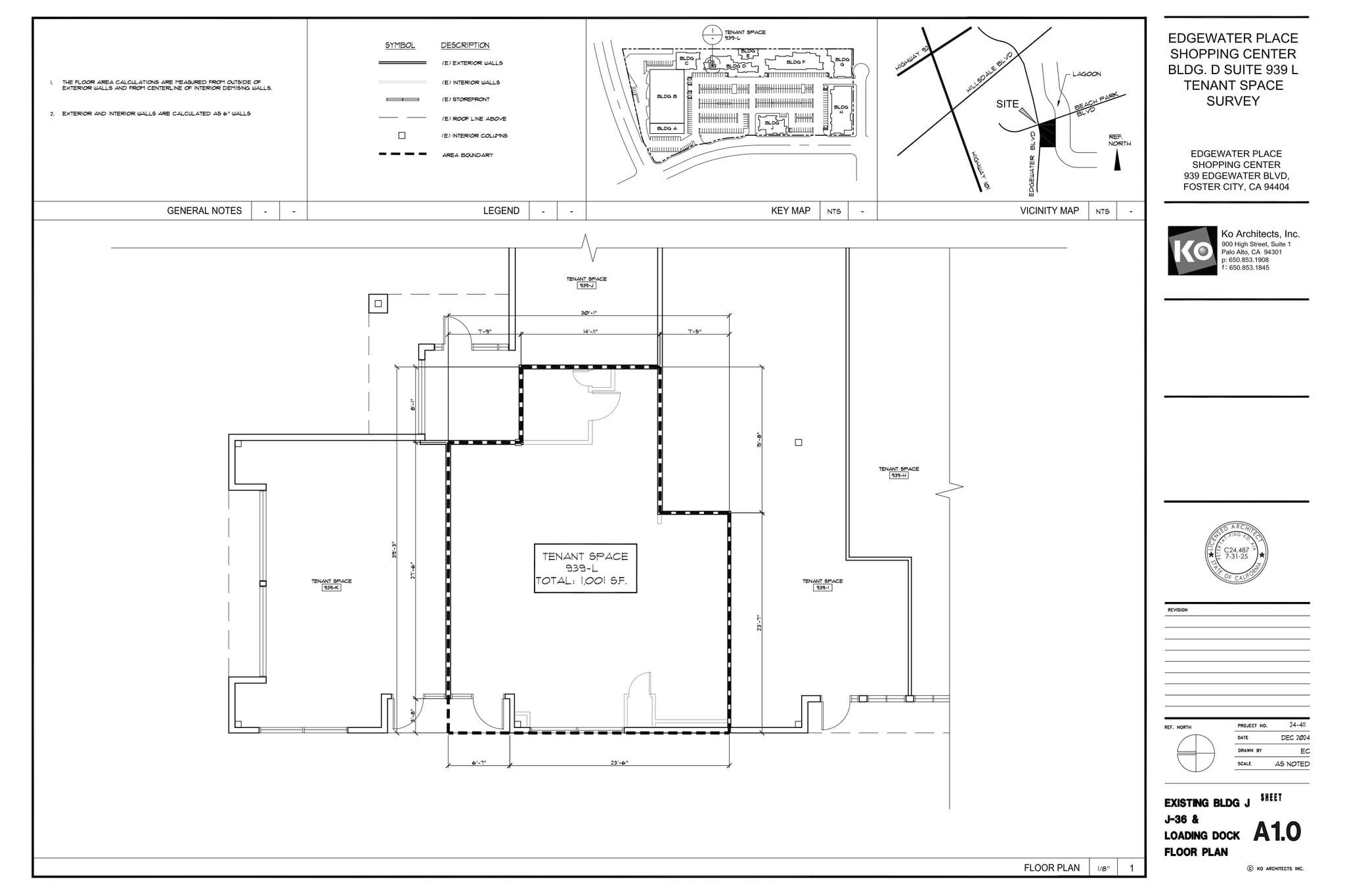 969-999 E Edgewater Blvd, Foster City, CA à louer Plan d’étage– Image 1 sur 1