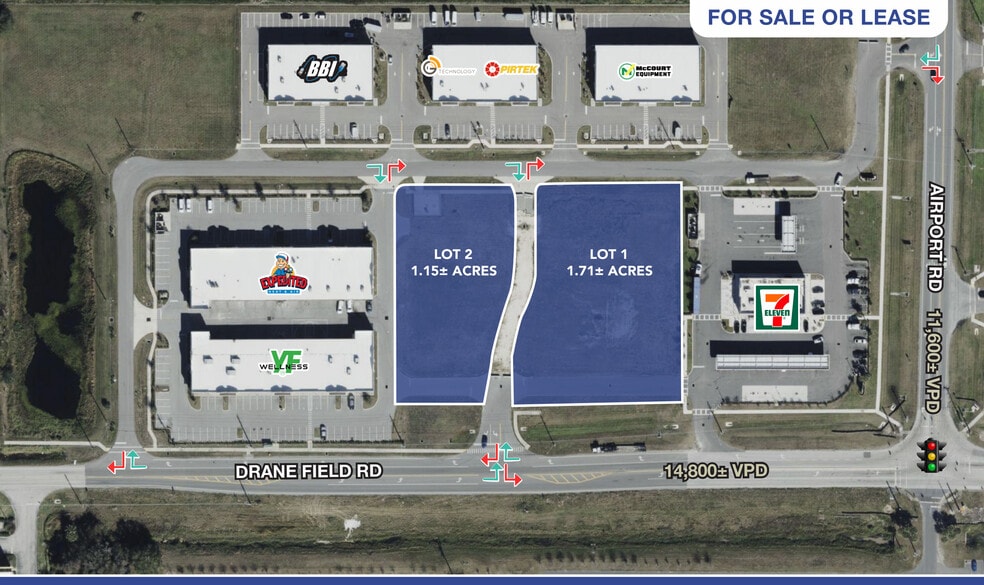 Drane Field Retail Pads portefeuille de 2 biens à vendre sur LoopNet.fr - Plan de site – Image 1 sur 3