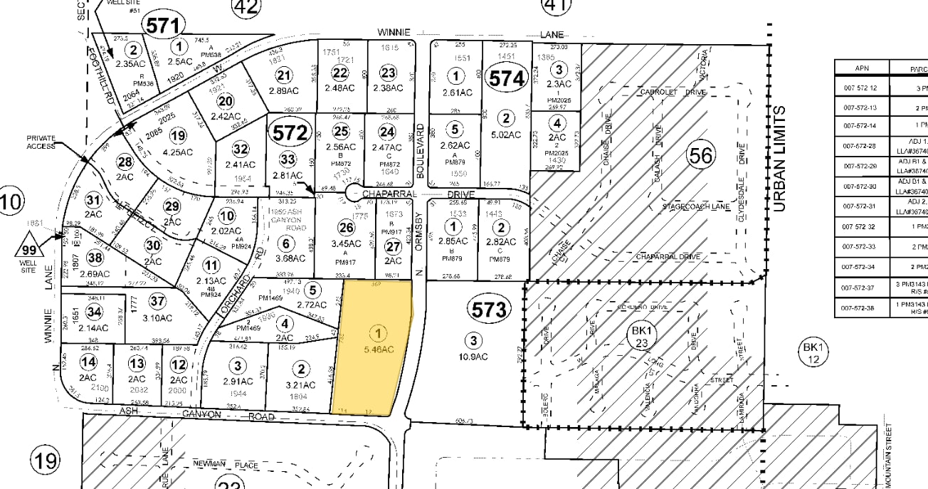 1690 Ash Canyon Rd, Carson City, NV à vendre Plan cadastral– Image 1 sur 2