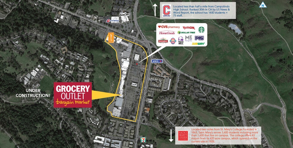 360-580 Park Blvd, Moraga, CA à louer - Aérien – Image 3 sur 9