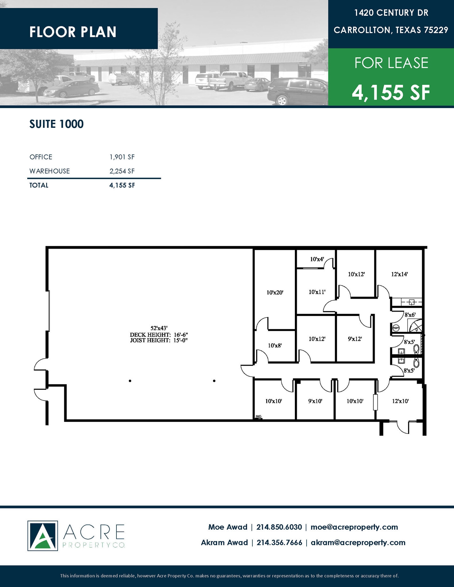 1420 Century Dr, Carrollton, TX à louer Plan d’étage– Image 1 sur 1