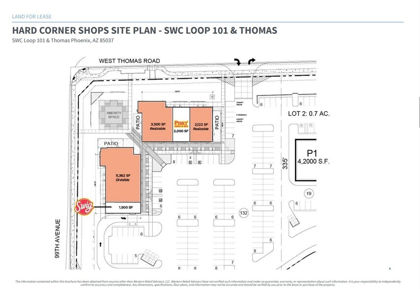 SWC Thomas Rd & Loop 101, Phoenix, AZ à louer - Plan de site – Image 2 sur 3