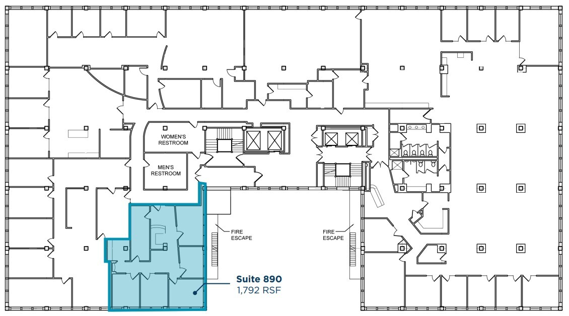 812 Huron Rd E, Cleveland, OH à louer Plan d’étage– Image 1 sur 1