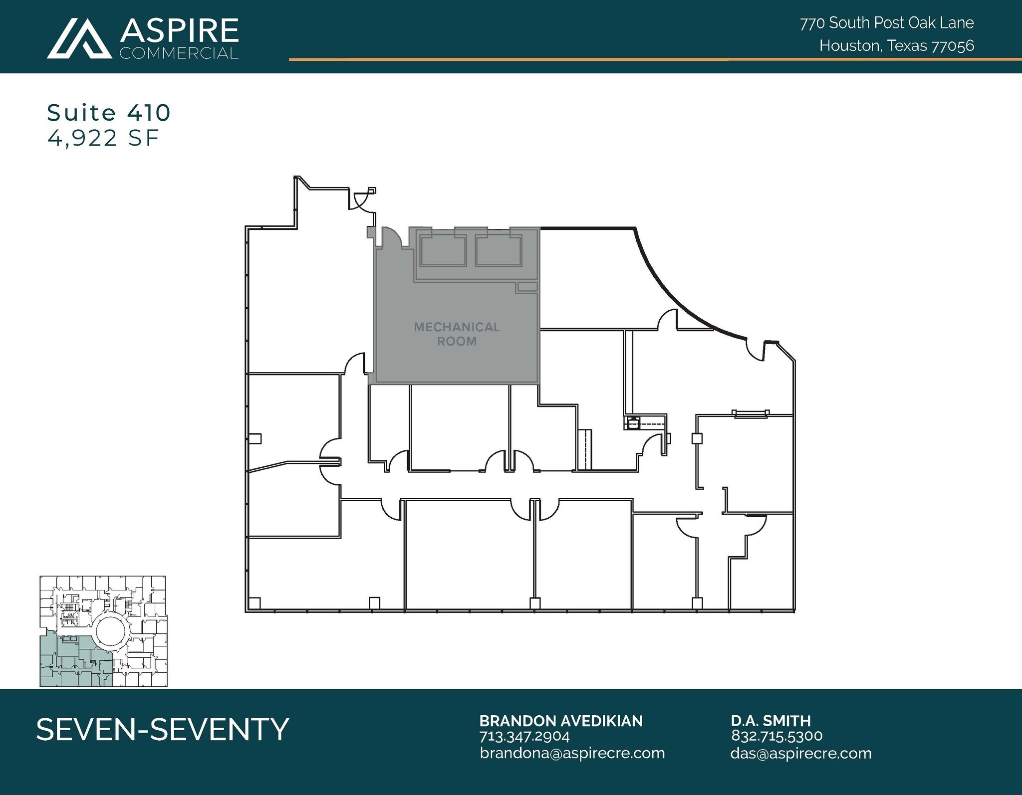 770 S Post Oak Ln, Houston, TX à louer Plan d’étage– Image 1 sur 3