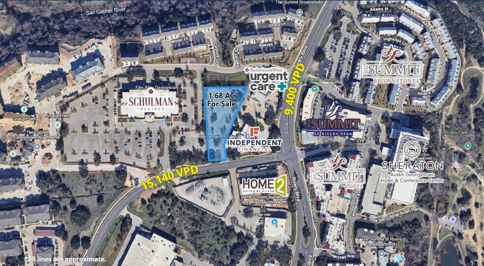 320 Wolf Ranch Parkway, Georgetown, TX à vendre - Aérien – Image 2 sur 3