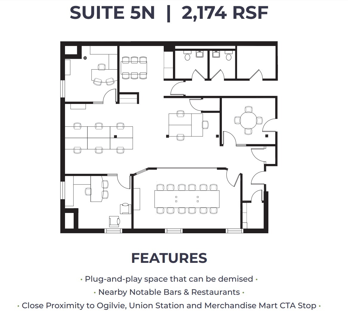 220-230 W Kinzie St, Chicago, IL à louer Plan d’étage– Image 1 sur 1