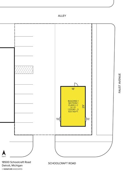 18500 Schoolcraft, Detroit, MI à louer - Plan de site – Image 2 sur 2