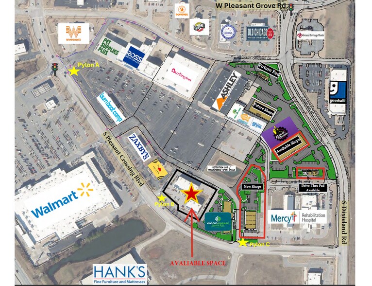 4305 S Pleasant Crossing Blvd, Rogers, AR à louer - Plan de site – Image 2 sur 3