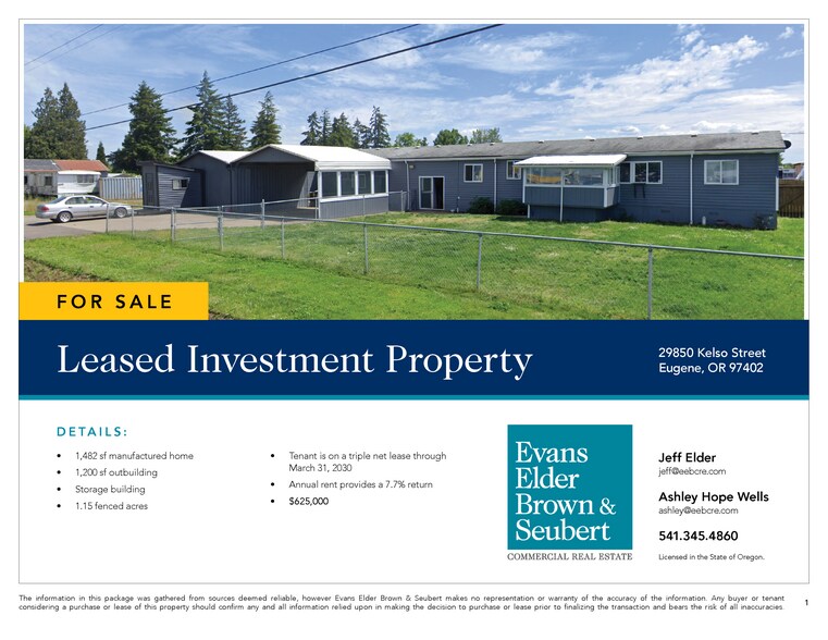 29850 Kelso St, Eugene, OR à vendre - Photo de l’immeuble – Image 2 sur 7