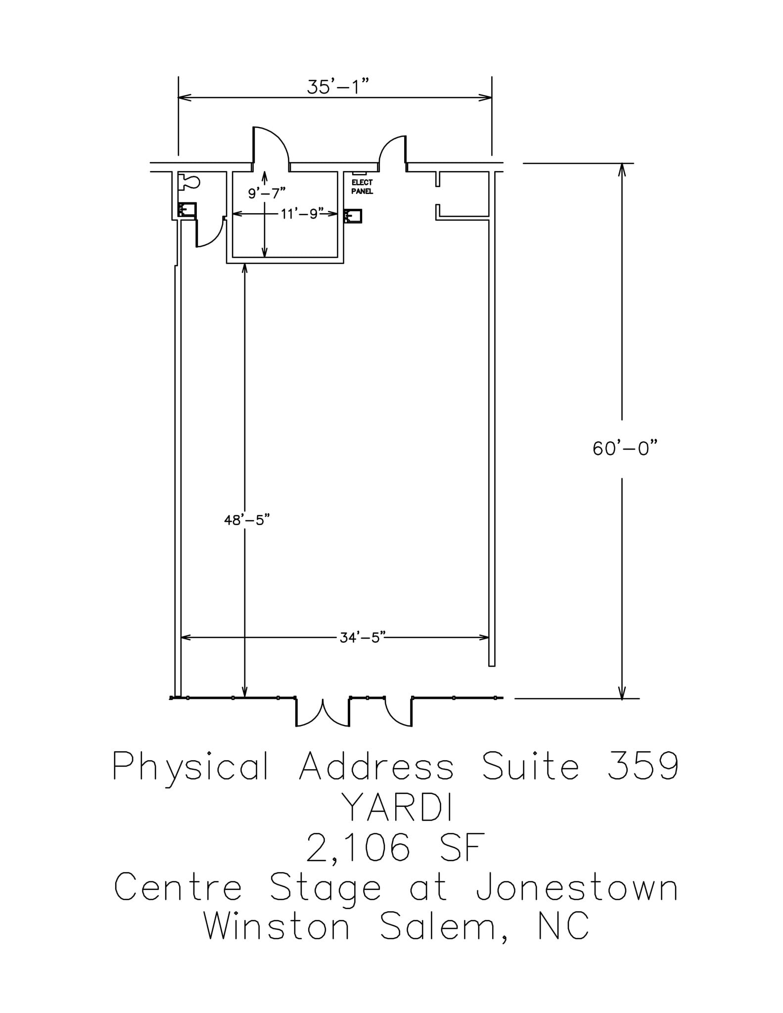 301-401 Jonestown Rd, Winston-Salem, NC à louer Plan de site– Image 1 sur 1
