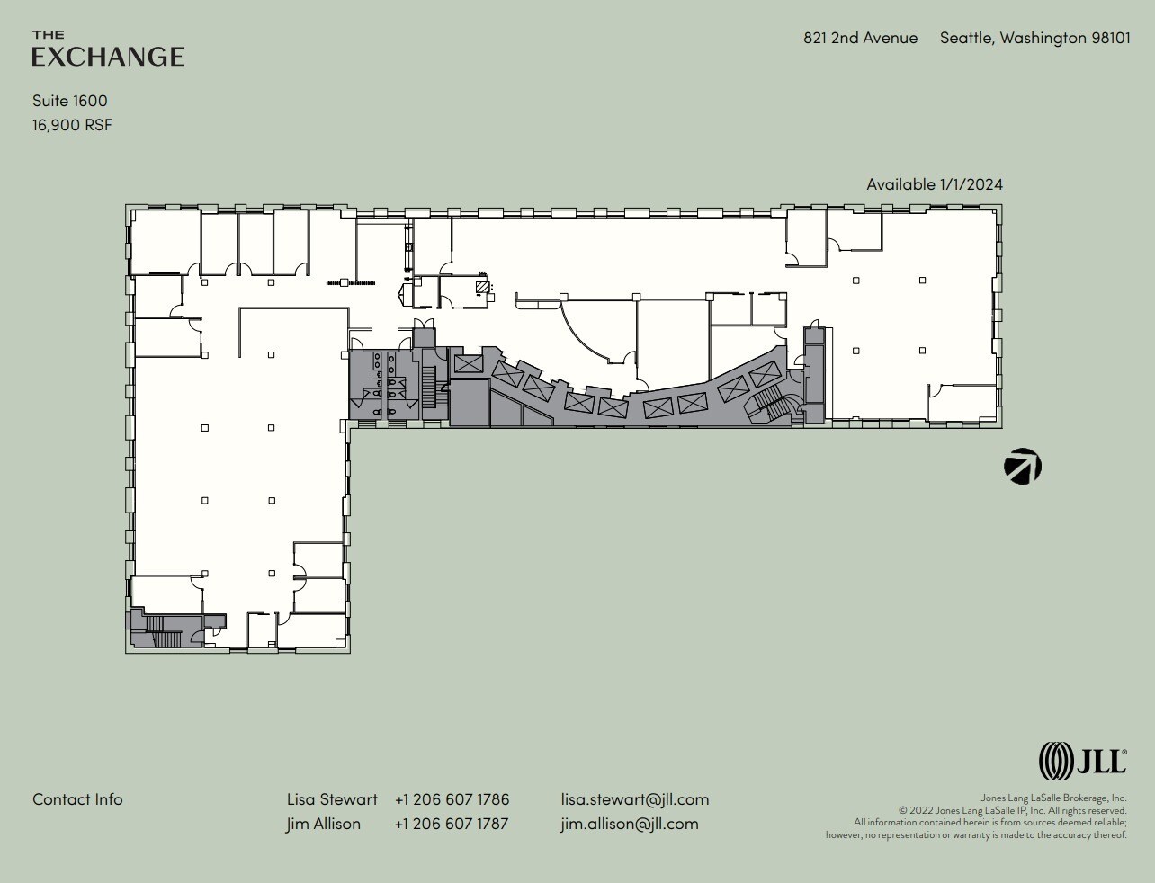 821 2nd Ave, Seattle, WA à louer Plan d’étage– Image 1 sur 1