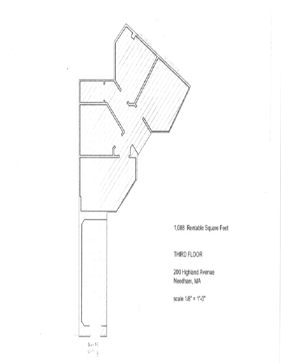 200 Highland Ave, Needham, MA à louer Plan d’étage– Image 1 sur 1