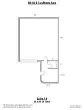 10-40 E Southern Ave, Mesa, AZ à louer Plan d’étage– Image 1 sur 1