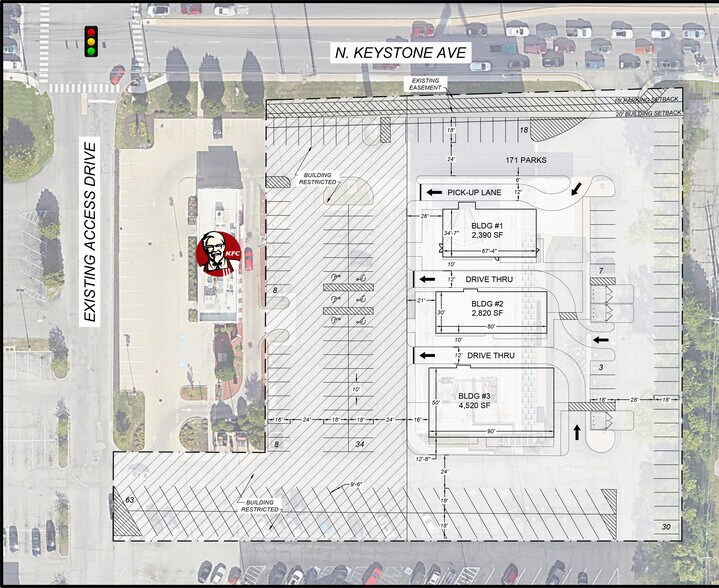 6100 N Keystone Ave, Indianapolis, IN à louer - Plan de site – Image 3 sur 3