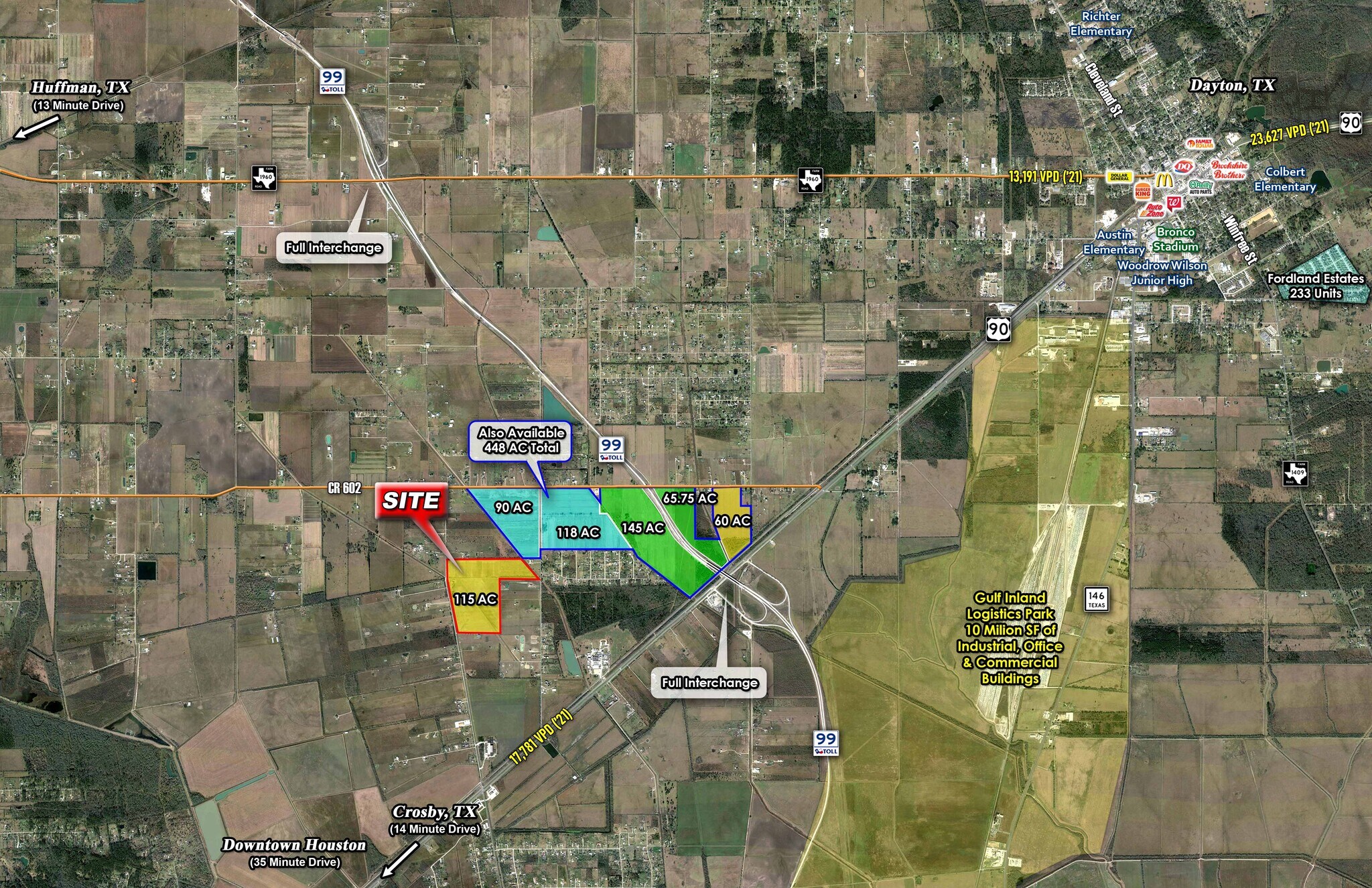 0 CR 604, Dayton, TX à vendre Aérien– Image 1 sur 3