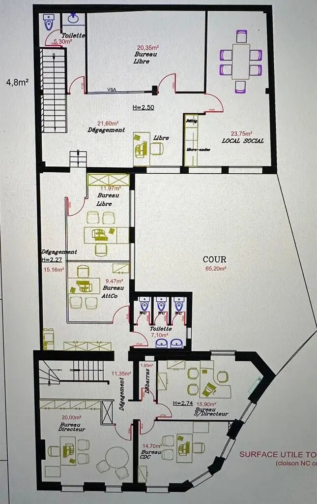 Local commercial dans Saint-Maur-des-Fossés à louer Plan d’étage– Image 1 sur 3