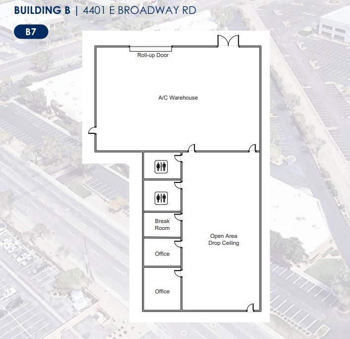 4013 E Broadway Rd, Phoenix, AZ à louer Plan d’étage– Image 1 sur 1