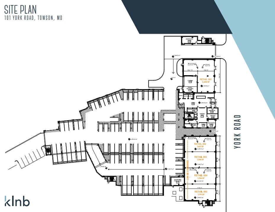 101 York Rd, Towson, MD à louer Plan d’étage– Image 1 sur 1