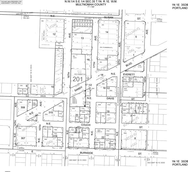 1500 NE Sandy Blvd, Portland, OR à louer - Plan cadastral – Image 3 sur 3