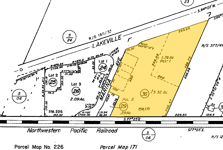 2080-2090 Lakeville Hwy, Petaluma, CA à vendre - Plan cadastral – Image 2 sur 5