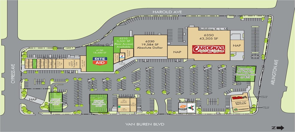 6150-6350 Van Buren Blvd, Riverside, CA à louer - Plan de site – Image 2 sur 4