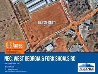 Plus de détails pour 0 W Georgia Rd, Piedmont, SC - Terrain à vendre