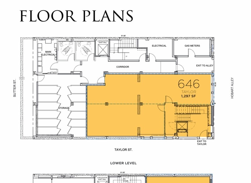 693 Sutter St, San Francisco, CA à louer - Plan d’étage – Image 3 sur 4