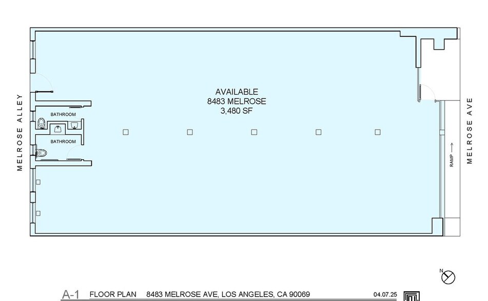 8483 Melrose Ave, West Hollywood, CA à louer - Plan d’étage – Image 3 sur 9