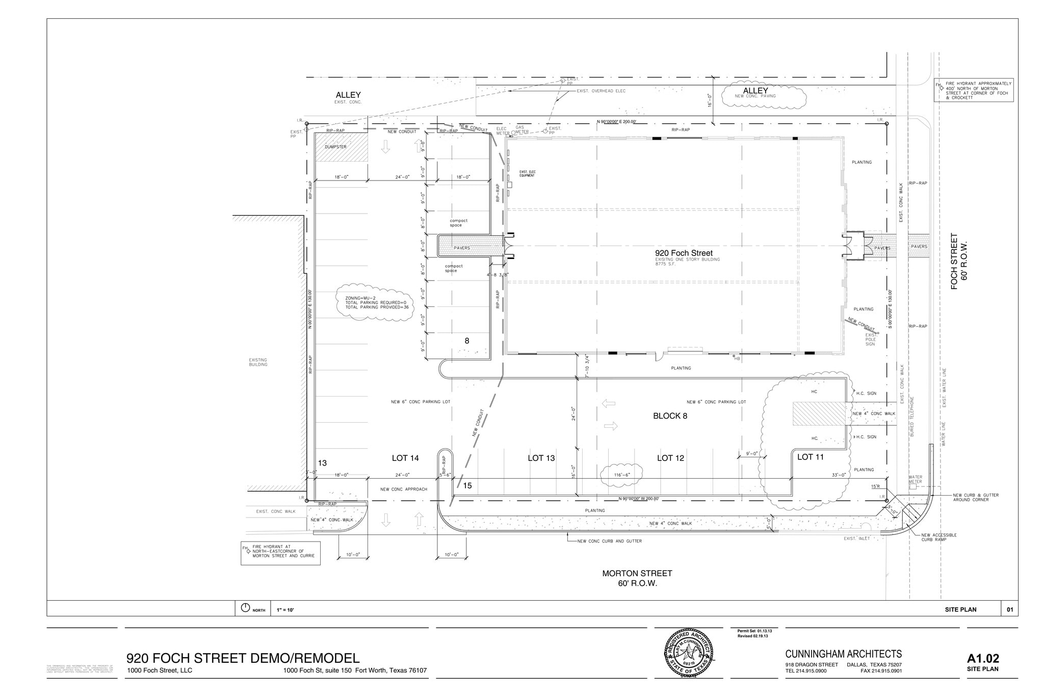 920 Foch St, Fort Worth, TX à louer Plan de site– Image 1 sur 1
