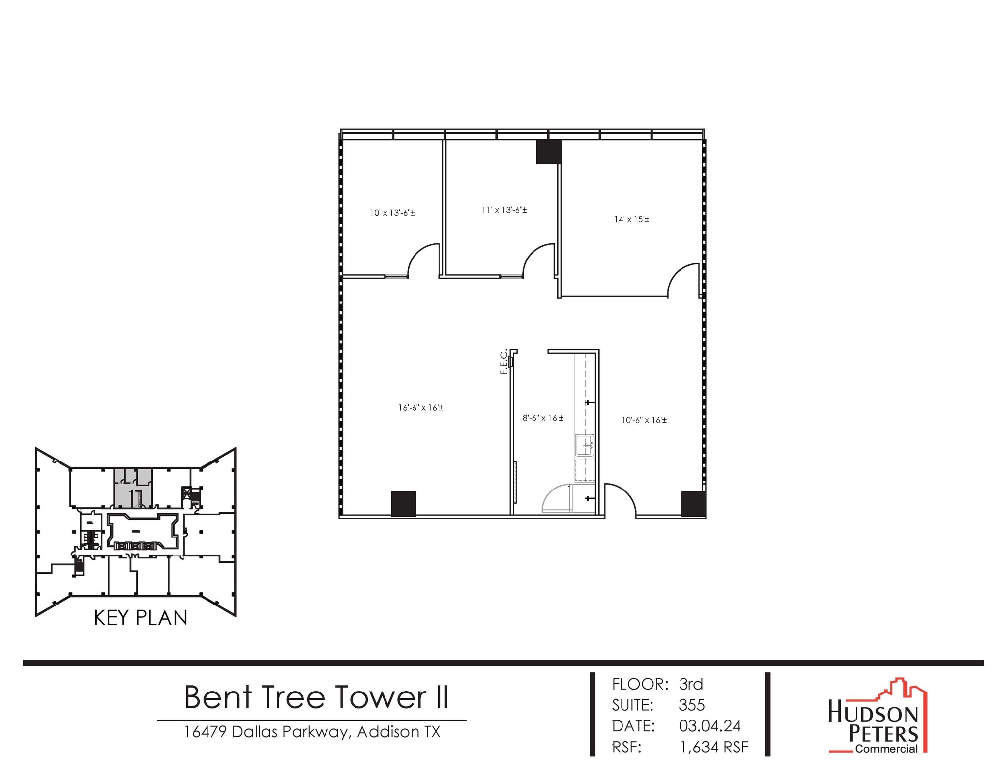 16479 Dallas Pky, Addison, TX à louer Plan d’étage– Image 1 sur 10