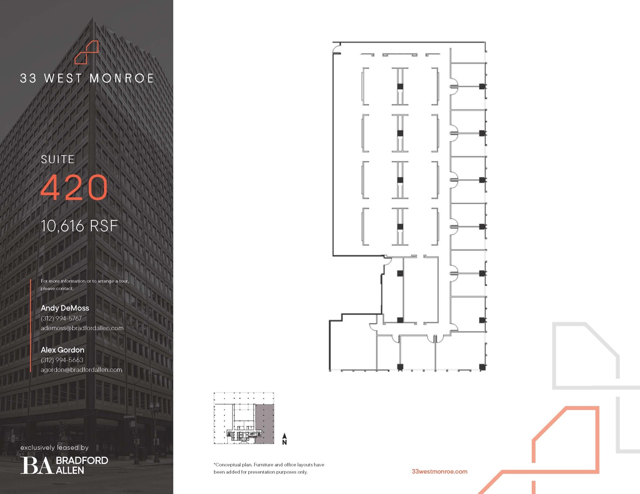 33 W Monroe St, Chicago, IL à louer Plan d’étage– Image 1 sur 1