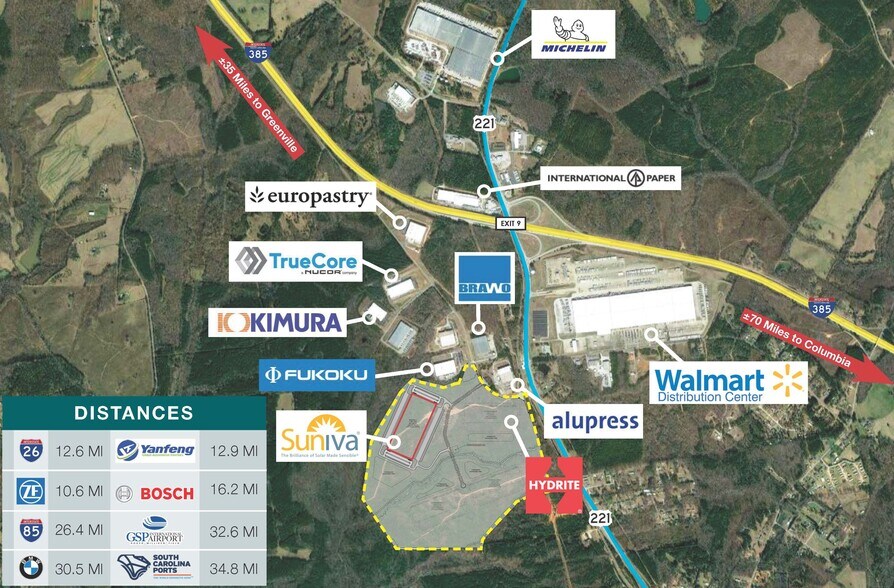 Hunter Industrial Park, Laurens, SC à vendre - Photo de l’immeuble – Image 3 sur 4