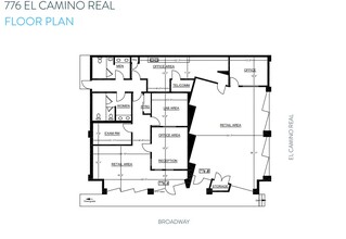 776 El Camino Real, Redwood City, CA à louer Plan d’étage– Image 1 sur 1