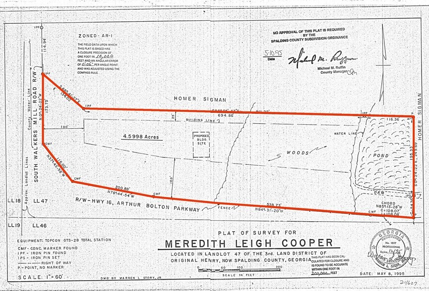 S Walkers Mill Rd, Griffin, GA à vendre - Plan cadastral – Image 2 sur 2