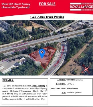 Plus de détails pour 9564 182 St, Surrey, BC - Terrain à vendre