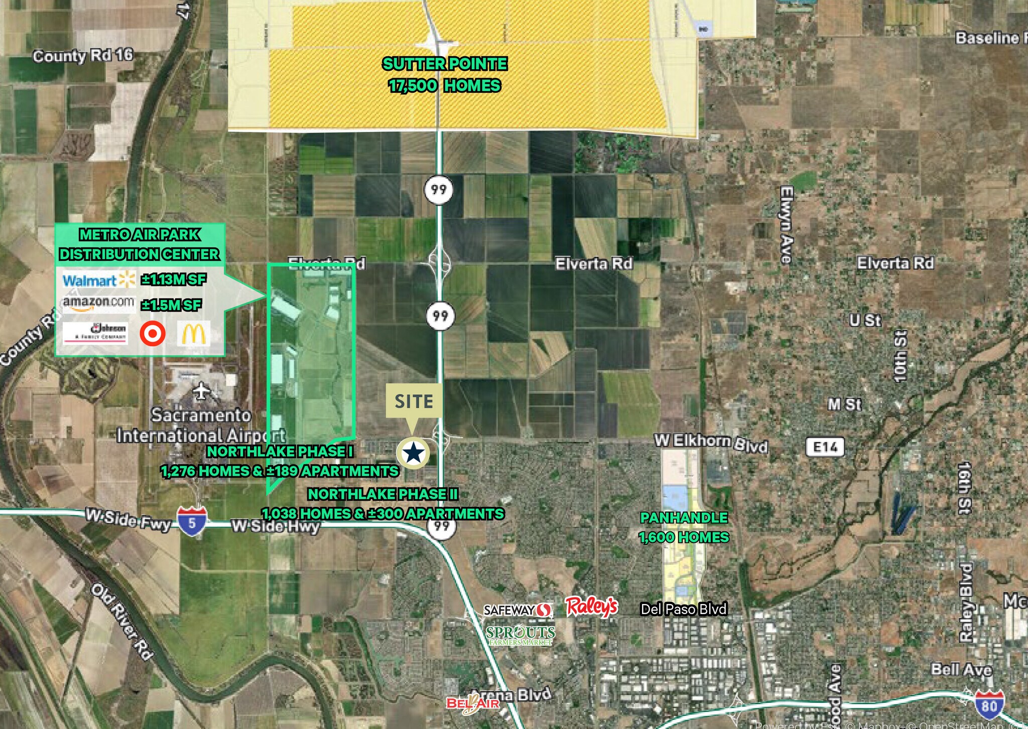 SEC W Elkhorn Blvd & Waterside Dr, Sacramento, CA à louer Aérien– Image 1 sur 3