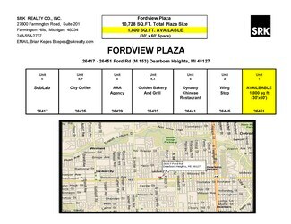 Plus de détails pour 26417-26451 Ford Rd, Dearborn Heights, MI - Local d'activités à louer