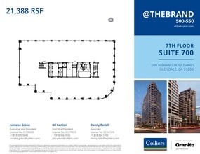 500-550 N Brand Blvd, Glendale, CA à louer Plan d’étage– Image 1 sur 1