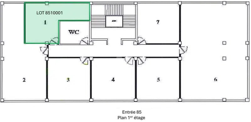 Local commercial dans Ris-Orangis à louer Plan d’étage– Image 1 sur 3