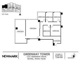 1231 Greenway Dr, Irving, TX à louer Plan d’étage– Image 1 sur 1
