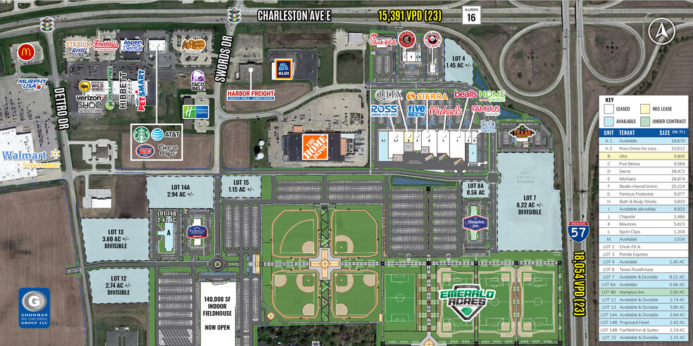 I-57 & Charleston Ave E, Mattoon, IL à louer - Plan de site – Image 1 sur 5