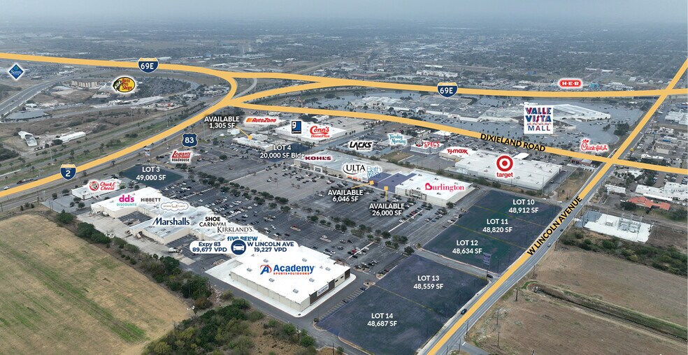 Harlingen Corners Shopping Center - Lincoln Outparcels, Harlingen, TX à vendre - Photo de l’immeuble – Image 1 sur 4
