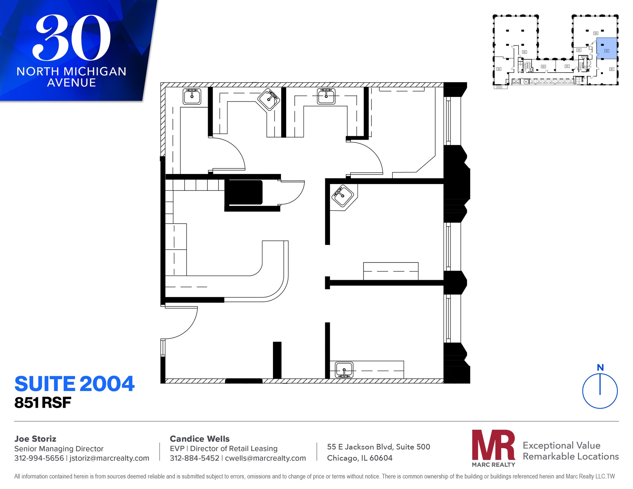 30 N Michigan Ave, Chicago, IL à louer Plan d’étage– Image 1 sur 7