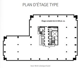 800 Boul René-Lévesque O, Montréal, QC à louer Plan d’étage type– Image 1 sur 1