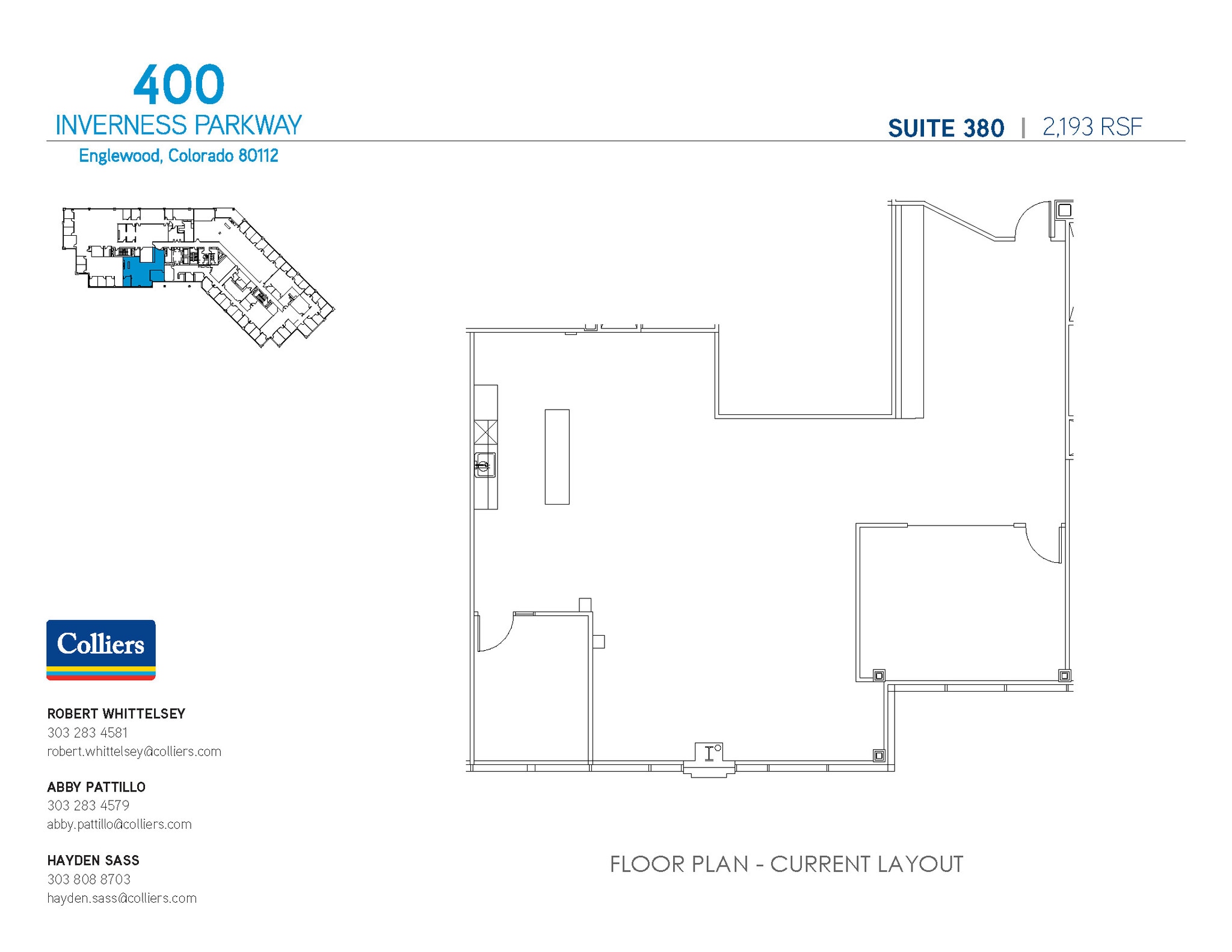 400 Inverness Pky, Englewood, CO à louer Plan d’étage– Image 1 sur 1