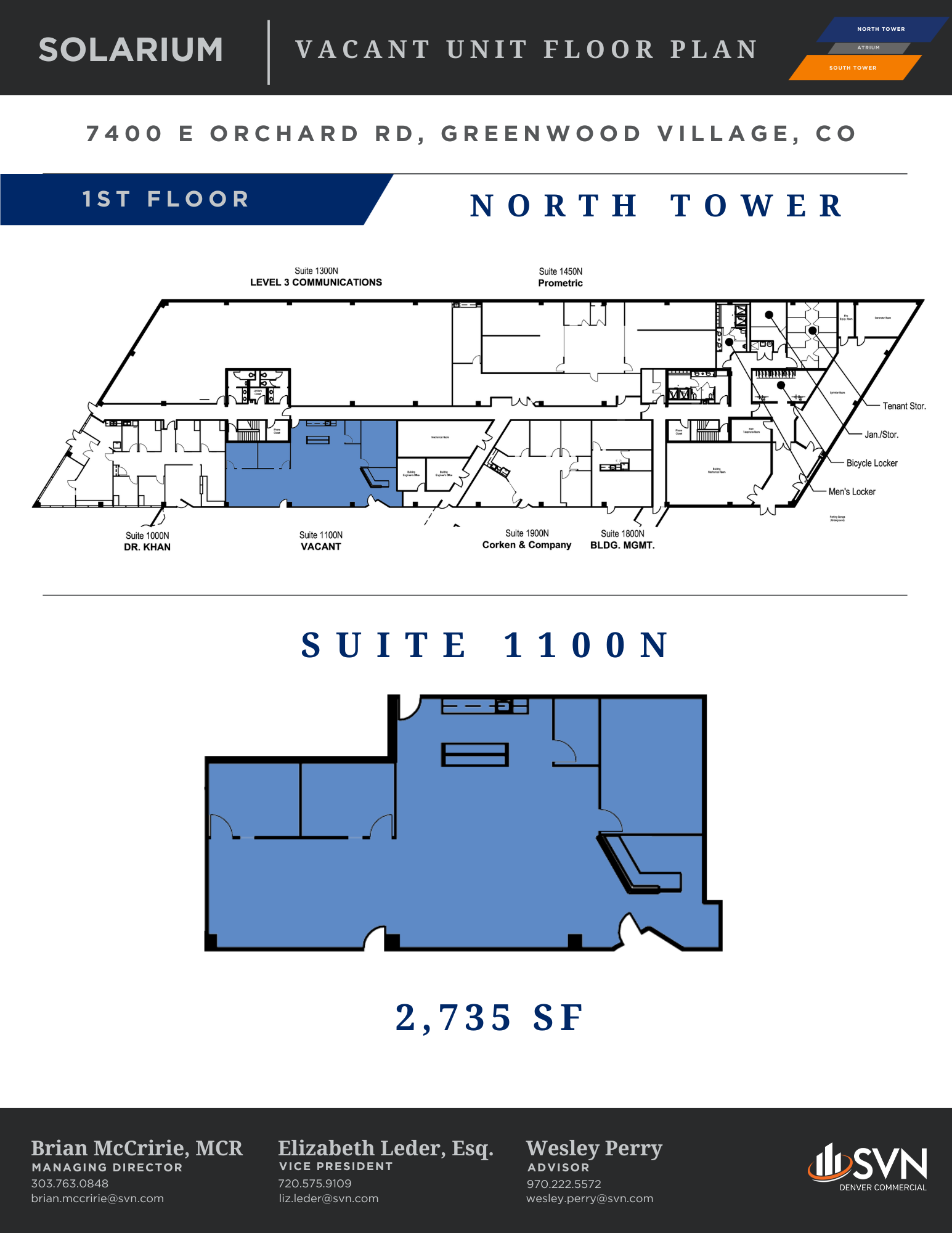 7400 E Orchard Rd, Greenwood Village, CO à louer Plan d’étage– Image 1 sur 1