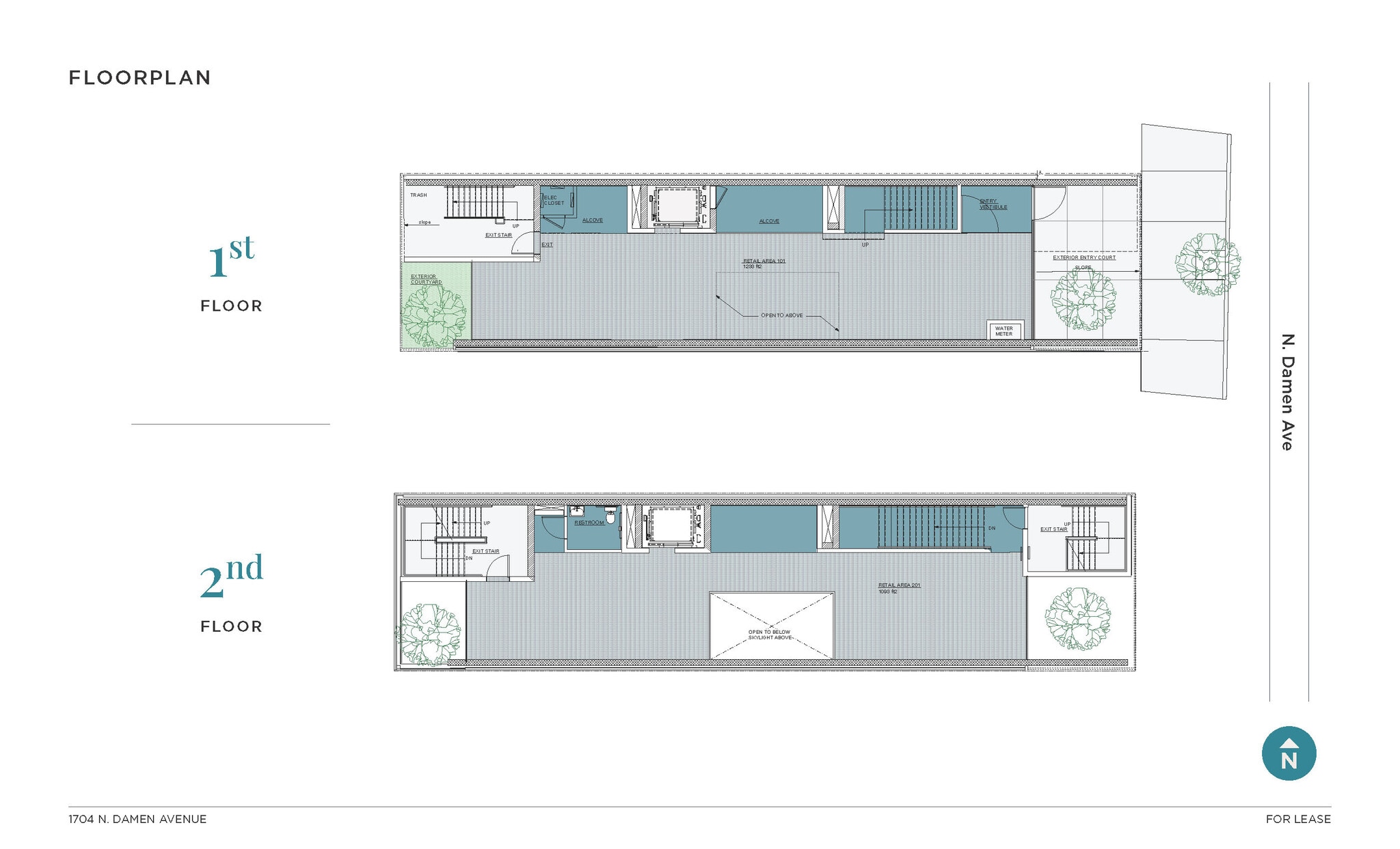 1704 N Damen Ave, Chicago, IL à louer Plan d’étage– Image 1 sur 1