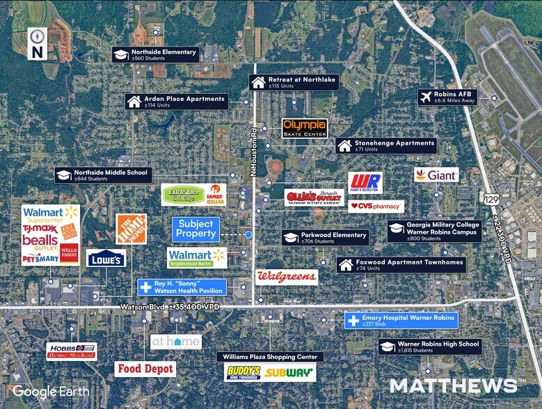 707 N Houston Rd, Warner Robins, GA à vendre - Photo de l’immeuble – Image 3 sur 3